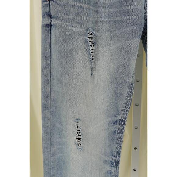 CJ Black Premium Men's Bootcut Distressed Embroidered Pocket Trim Jeans SZ 32X32 - Picture 6 of 16